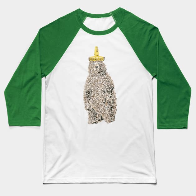 Honey Bear Baseball T-Shirt by PodDesignShop